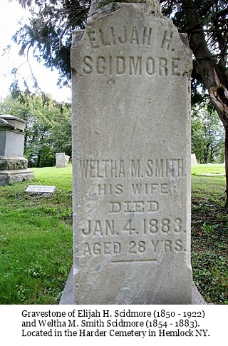 hcl_people_scidmore_elijah_h_and_smith_weltha_m_gravestone_hemlock_harder_cemetery_resize320x426